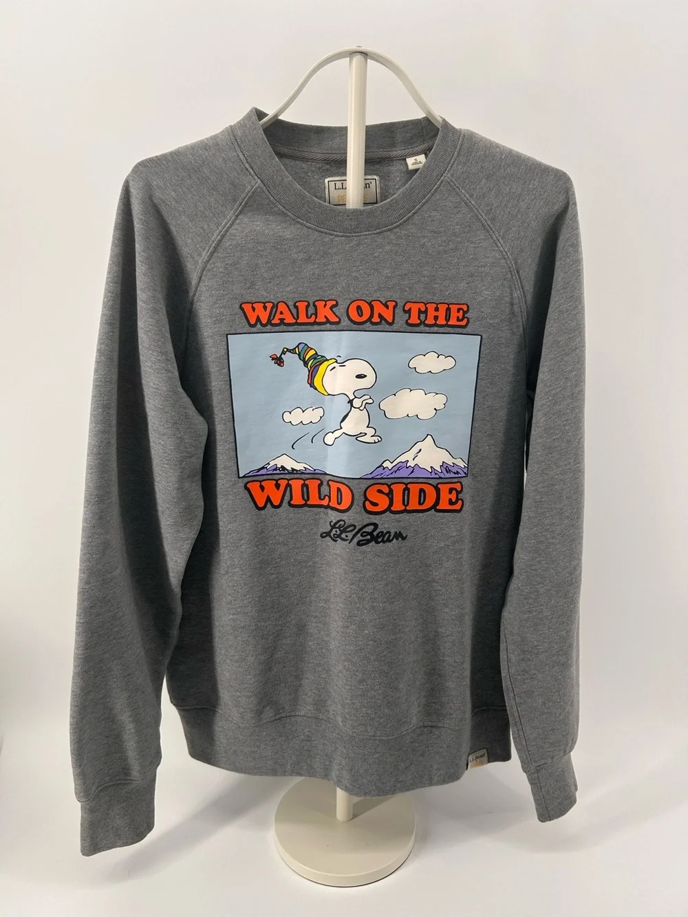 LL Bean x Peanuts Snoopy Sweatshirt Small Gray - Picture 1 of 8